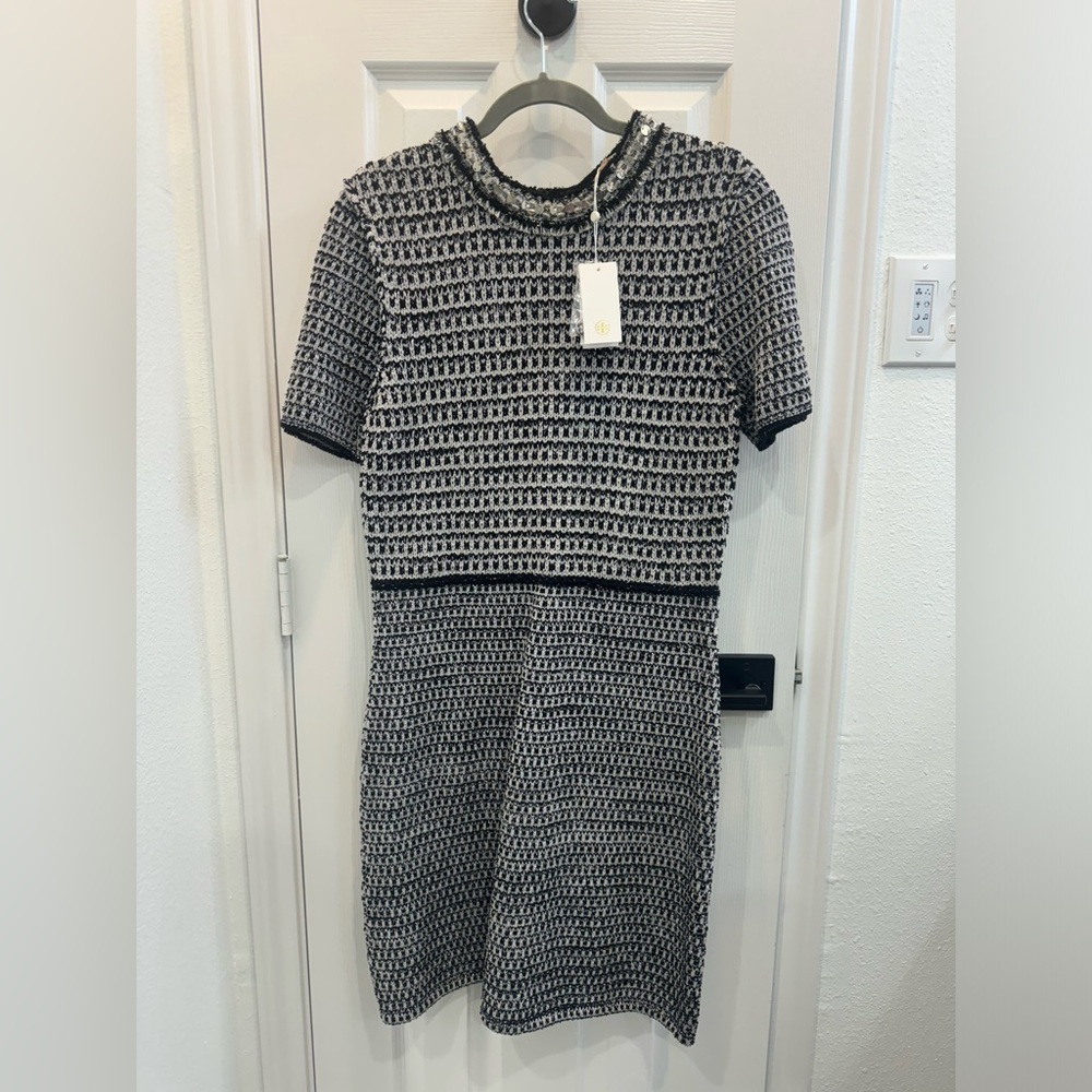 NEVER WORN!!!! Tory Burch Embellished Tweed Dress